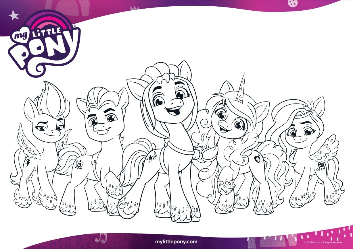 My Little Pony A New Generation Mane 20 Coloring Pages   Cartoon ...