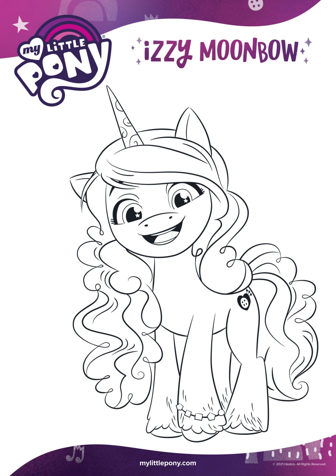 My Little Pony A New Generation Izzy Moonbow Coloring Pages - Cartoon