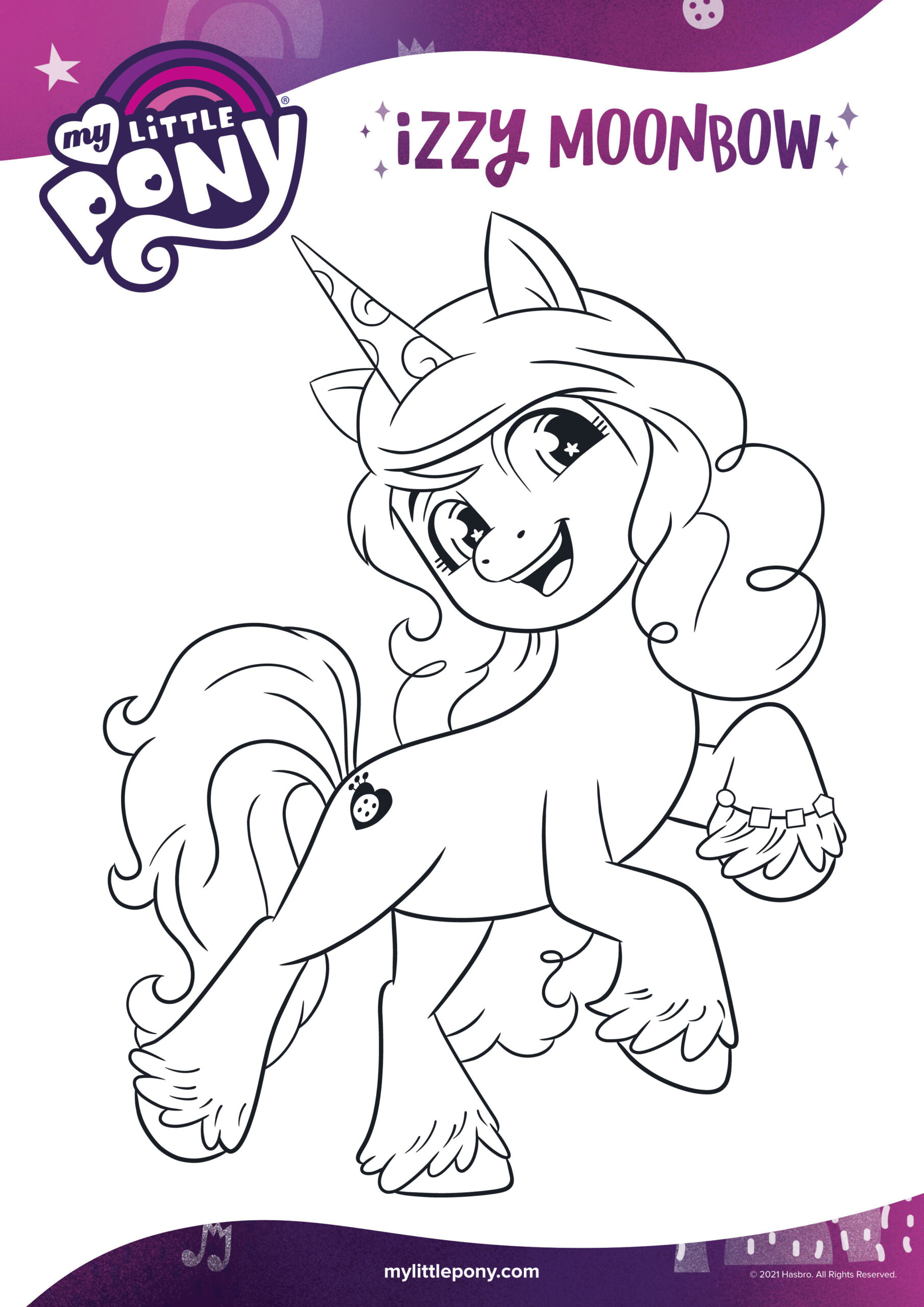 My Little Pony A New Generation Izzy Moonbow Coloring Pages ...